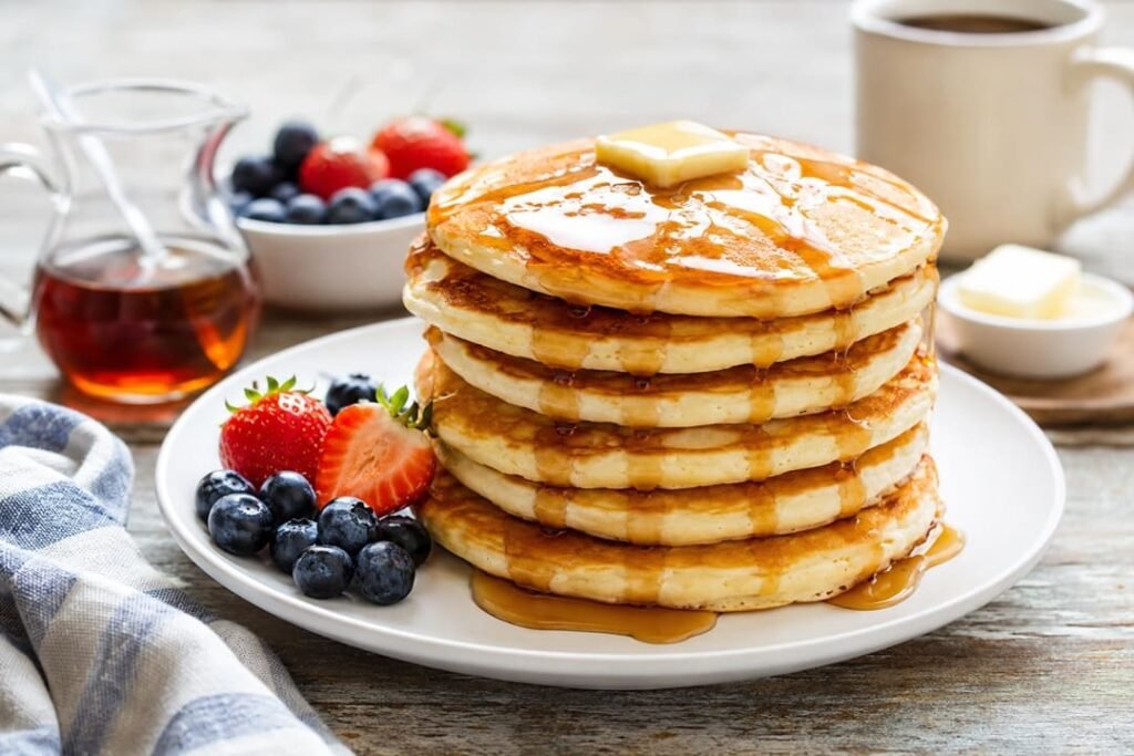 Buttermilk Pancakes with Maple Syrup