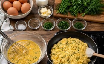 Classic Farmhouse Scrambled Eggs with Fresh Herbs