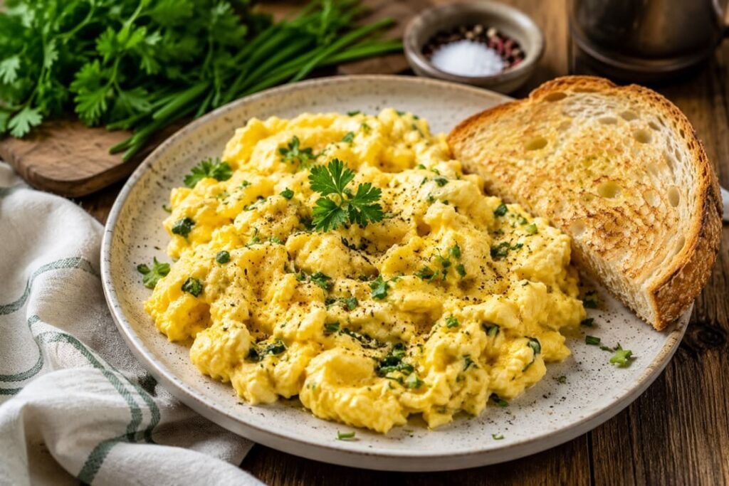 Farmhouse Scrambled Eggs with Fresh Herbs