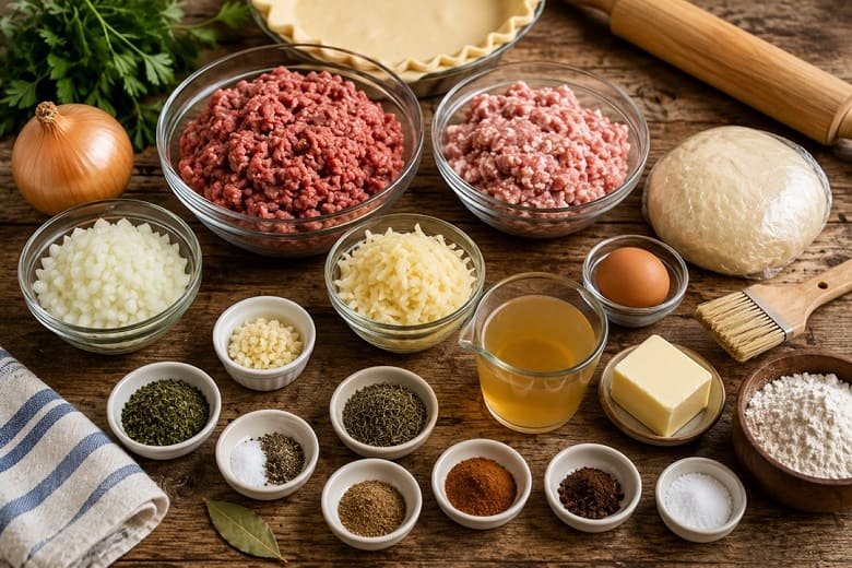 Ingredients - Best Tourtière Recipe