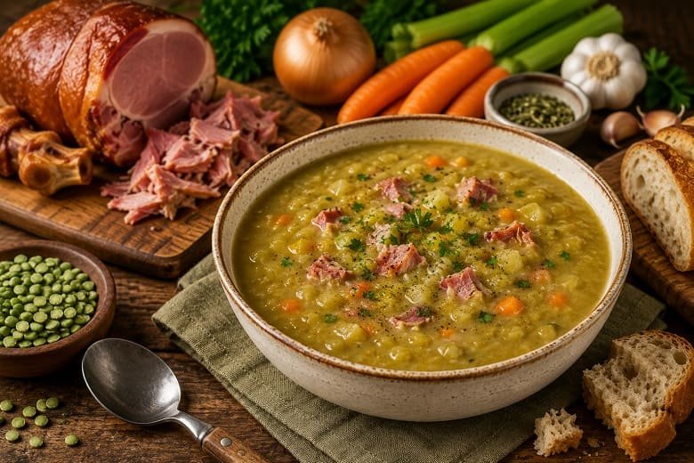 Pea Soup with Smoked Ham Recipe – Hearty Homemade Comfort Food
