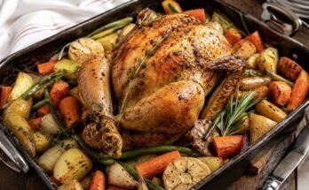 Roast Chicken with Garden Vegetables