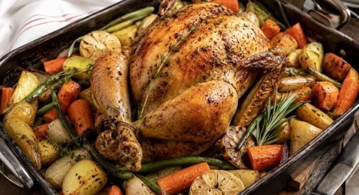 Roast Chicken with Garden Vegetables