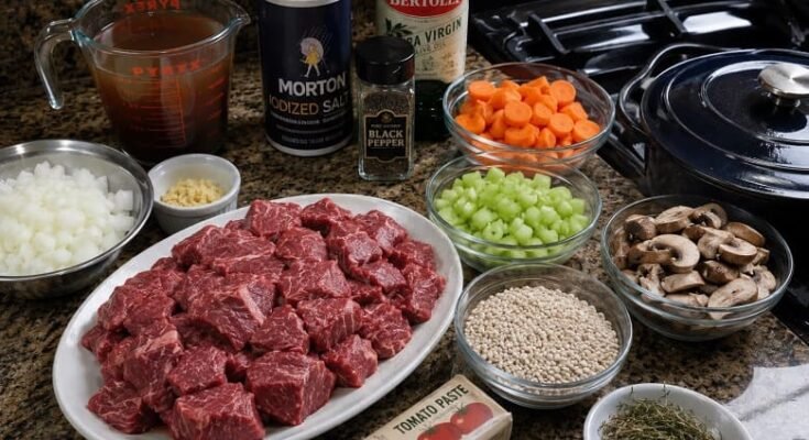 Rustic Beef & Barley Stew Recipe