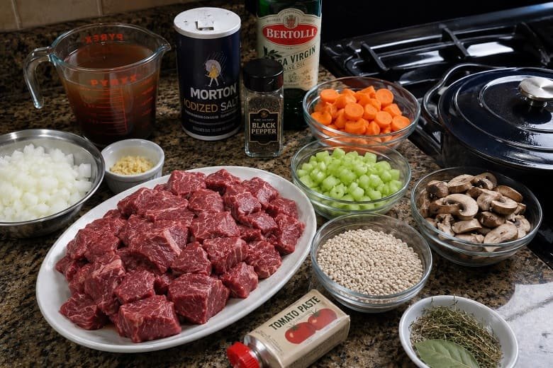 Rustic Beef & Barley Stew Recipe